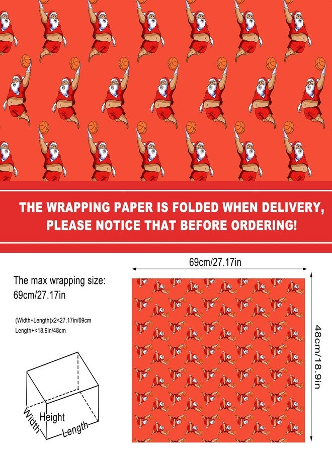 Watersay 12 Pcs Funny Santa Ball Games Christmas Wrapping Paper Futsal Player Present Gift Wrap Funny Christmas Wrapping Paper for Xmas Holiday Party Decoration - Image 2